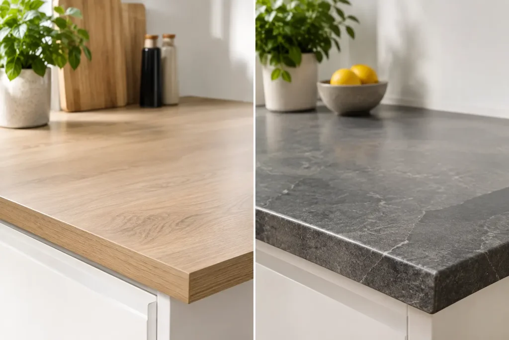 Laminat versus stenbordplade: Hvad holder længst?
